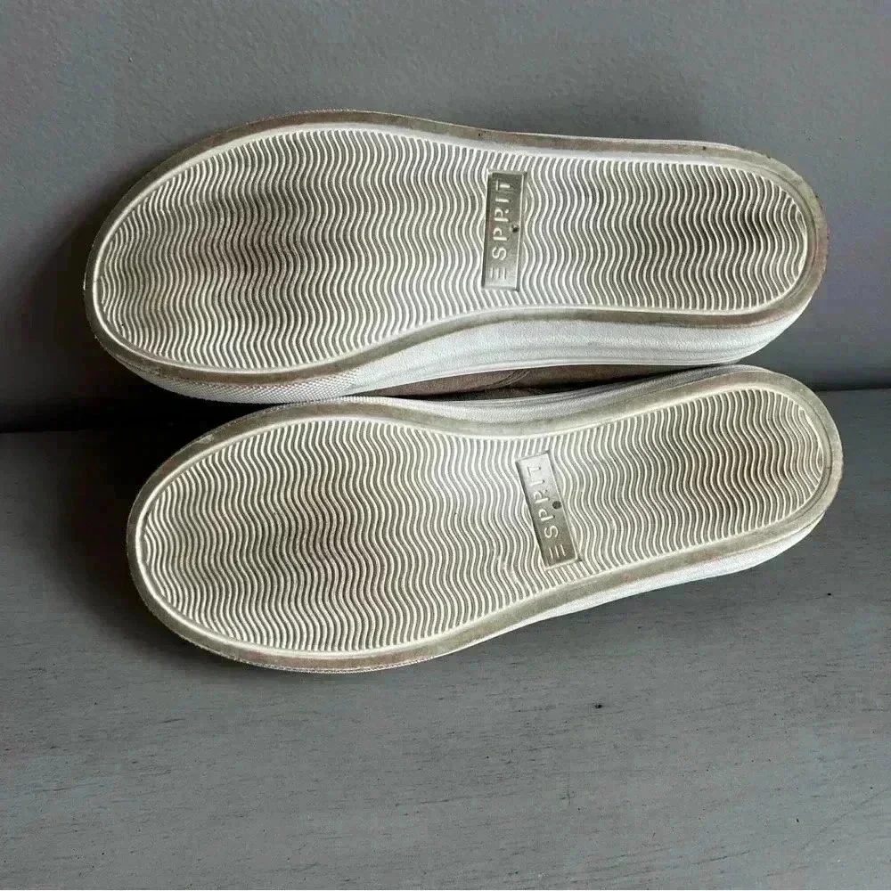 ESPRIT Slip On Sneaker Women 7.5 Paramount Neutral Tan Faux Fur Round Toe Shoe